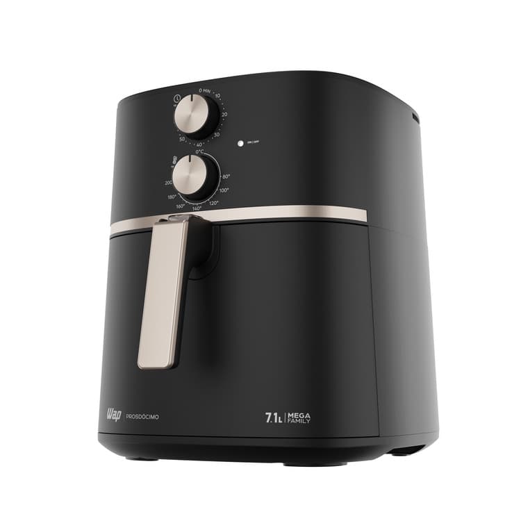 Fritadeira Elétrica Air Fryer Mega Family WAP 7,1 Litros Preta