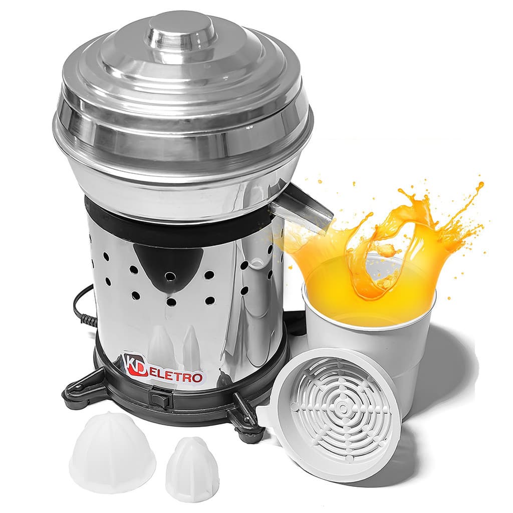 Espremedor Extrator de Sucos Laranja Limão Inox Industrial Profissional Bivolt  Bar Restaurante