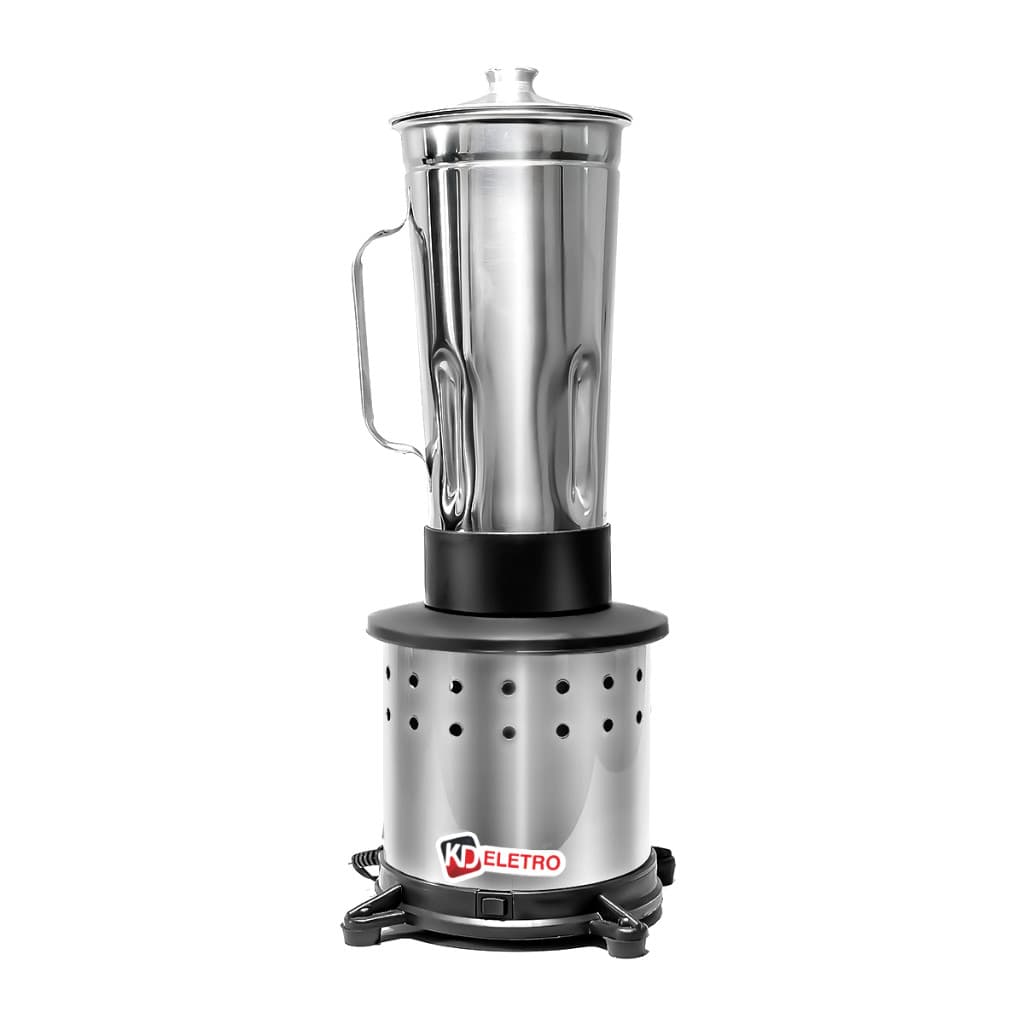 Liquidificador Industrial Alta Rotação 2 Litros Prata com Jarra de Aço Inoxidável 220v