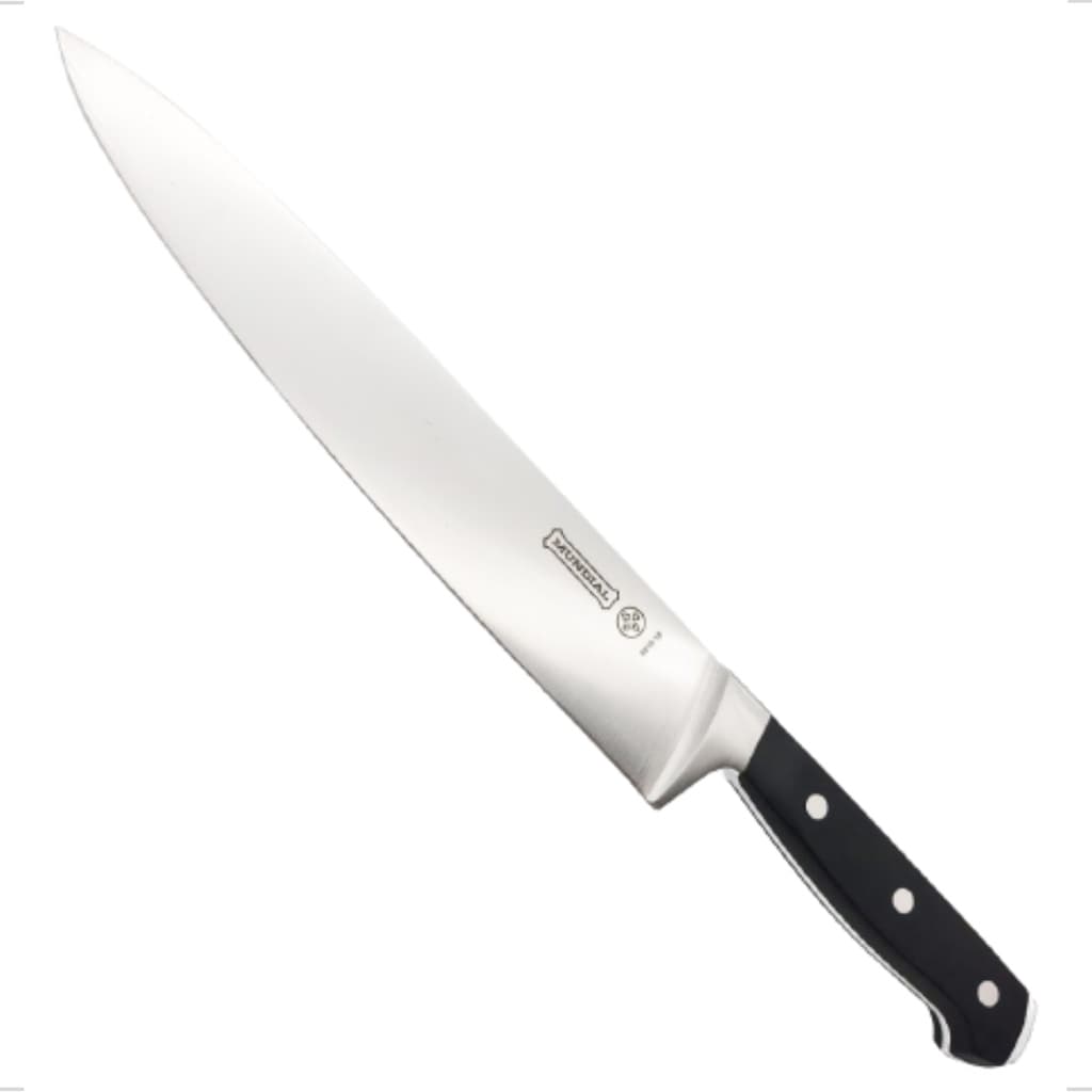 Faca de Carne Cozinha Profissional 10 Polegadas em Aço Inox com Cabo Preto