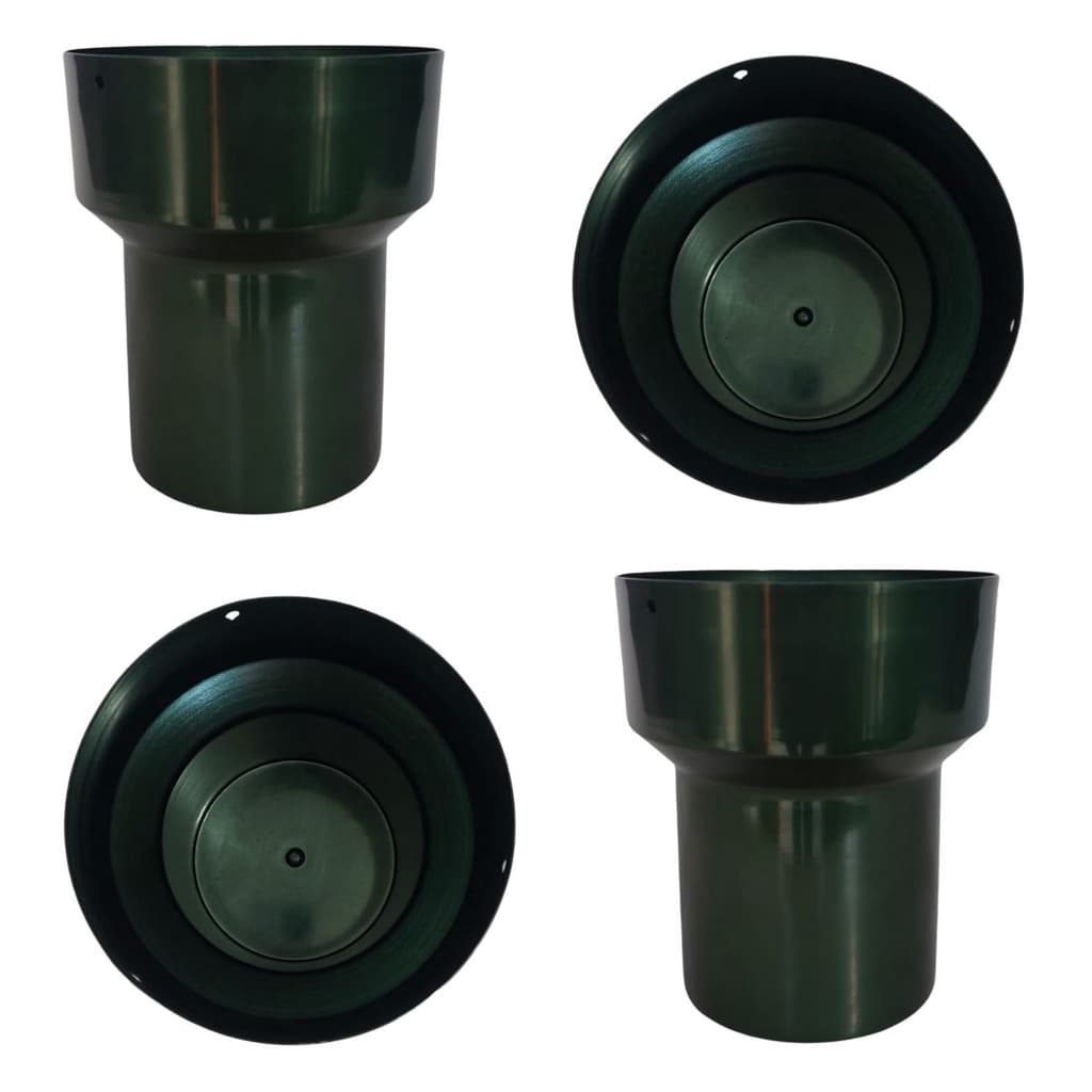 Cachepots de alumínio anodizado verde para plantas