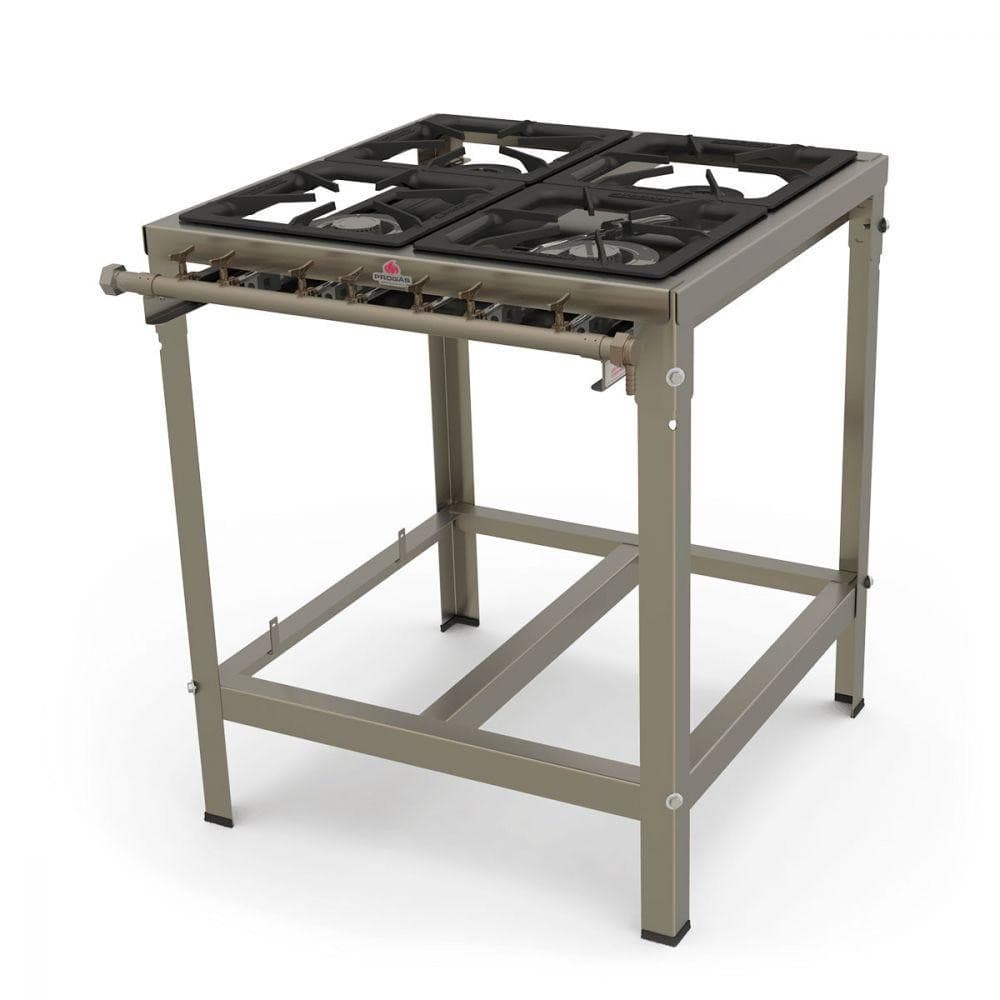 Fogão industrial a gás Progas 4 queimadores aço inox escovado PMI-402