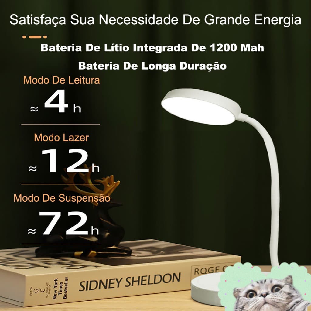 Luminária De Mesa Recarregáveis Led Com Proteção Os Olhos Usb Iluminaria Abajur Lâmpada De Mesa Para Quarto Dormitório