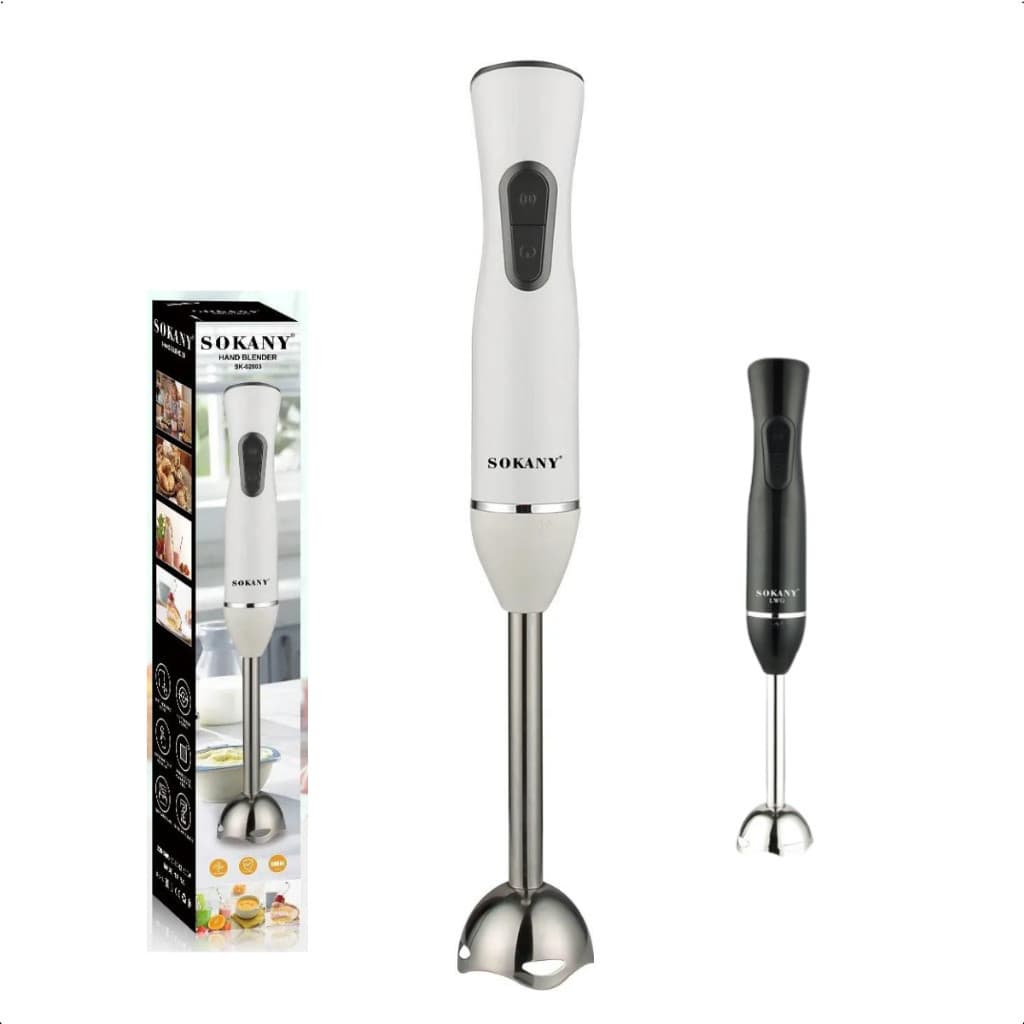 Mixer processador de alimentos Sokany 600w, 2 velocidades turbo, aço inox e preto, 60Hz 110V