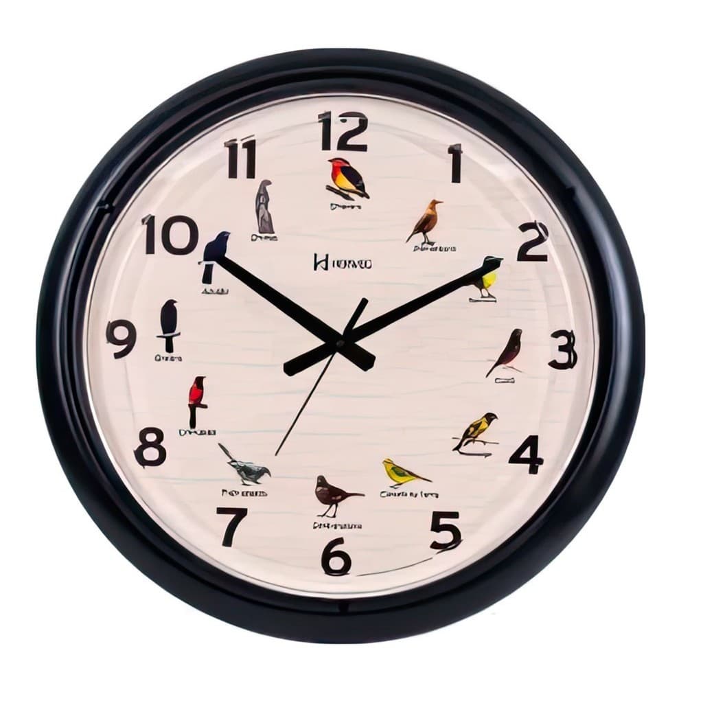 Relógio de Parede Herweg com Design de Pássaros 40cm