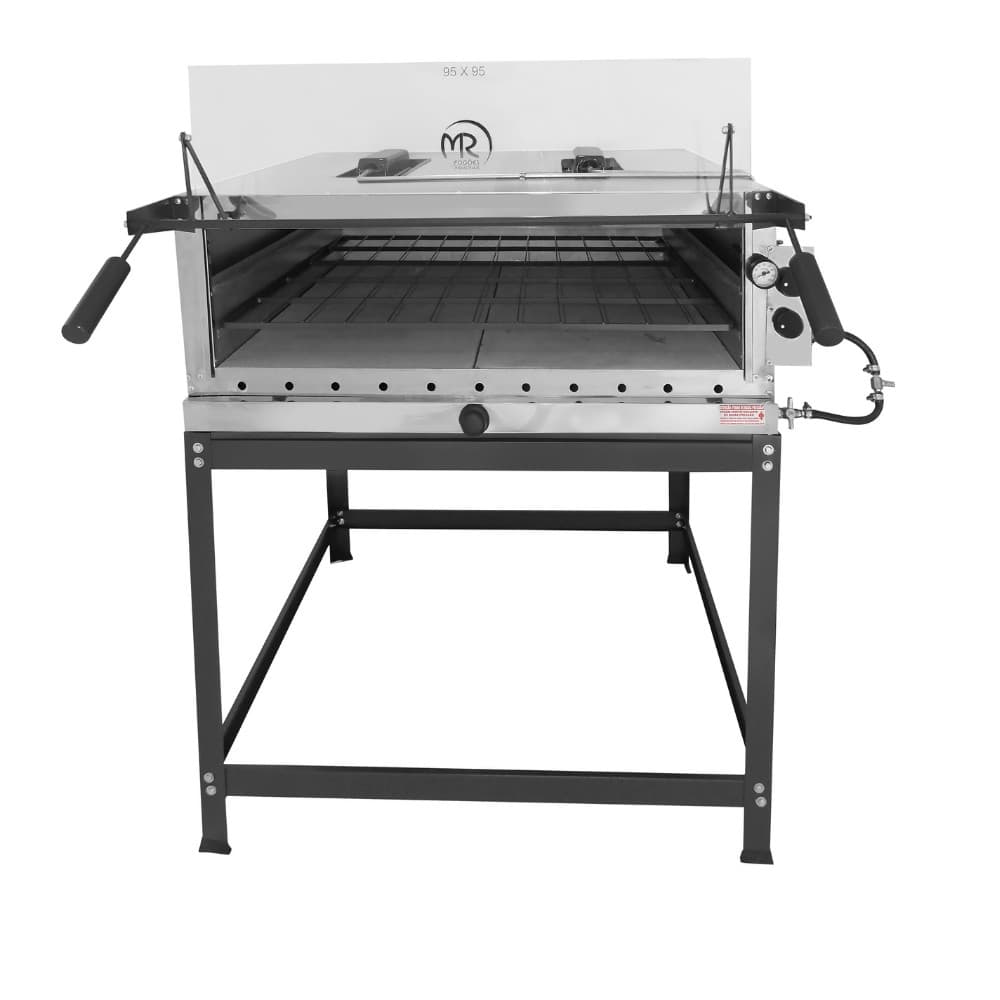 Forno de Pizza Industrial à Gás com Infravermelho 95x95cm Inox MR Fogões