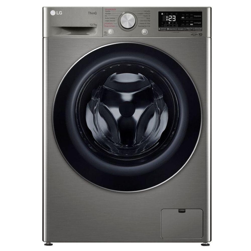 Máquina de lavar e secar roupa LG VC4 12kg com inteligência artificial AIDD