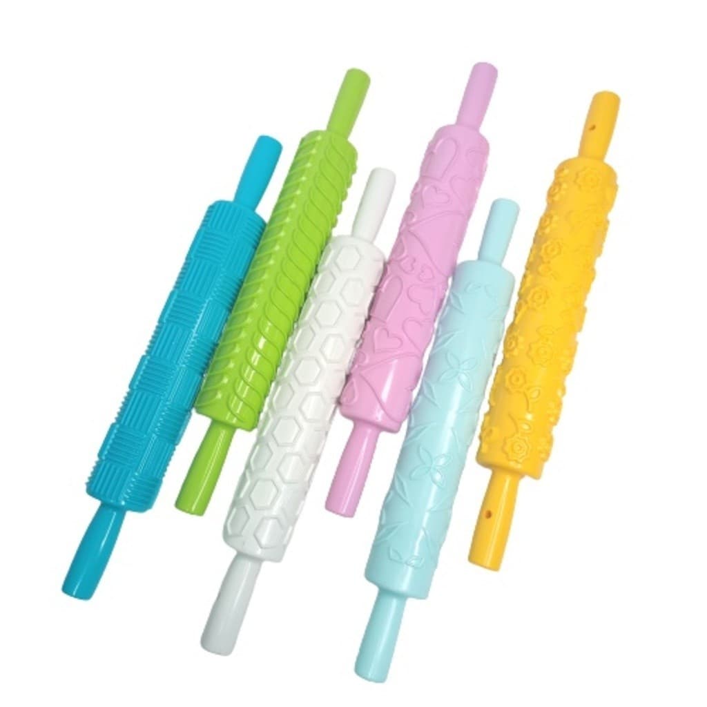 Rolo de Plástico Abridor de Massas Culinária Cozinha Decorado Alto Relevo Massas Confeitaria.