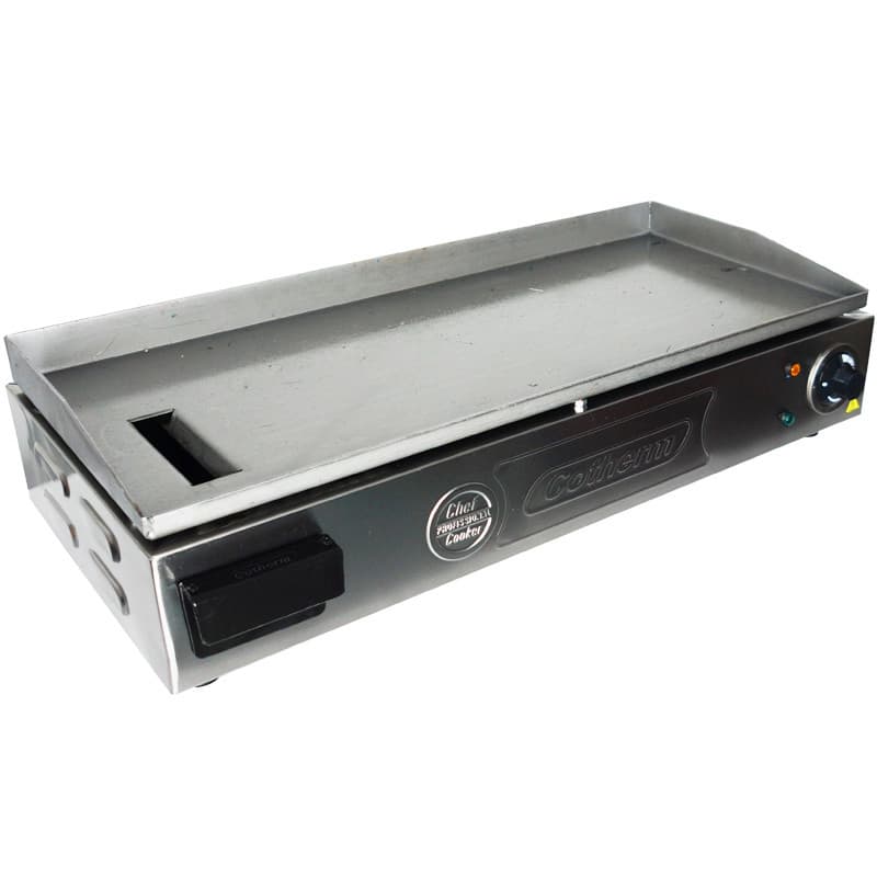 Chapa Lanches Grill 70x30 Elétrica 2000W Cozinha Cotherm Profissional Industrial Inox