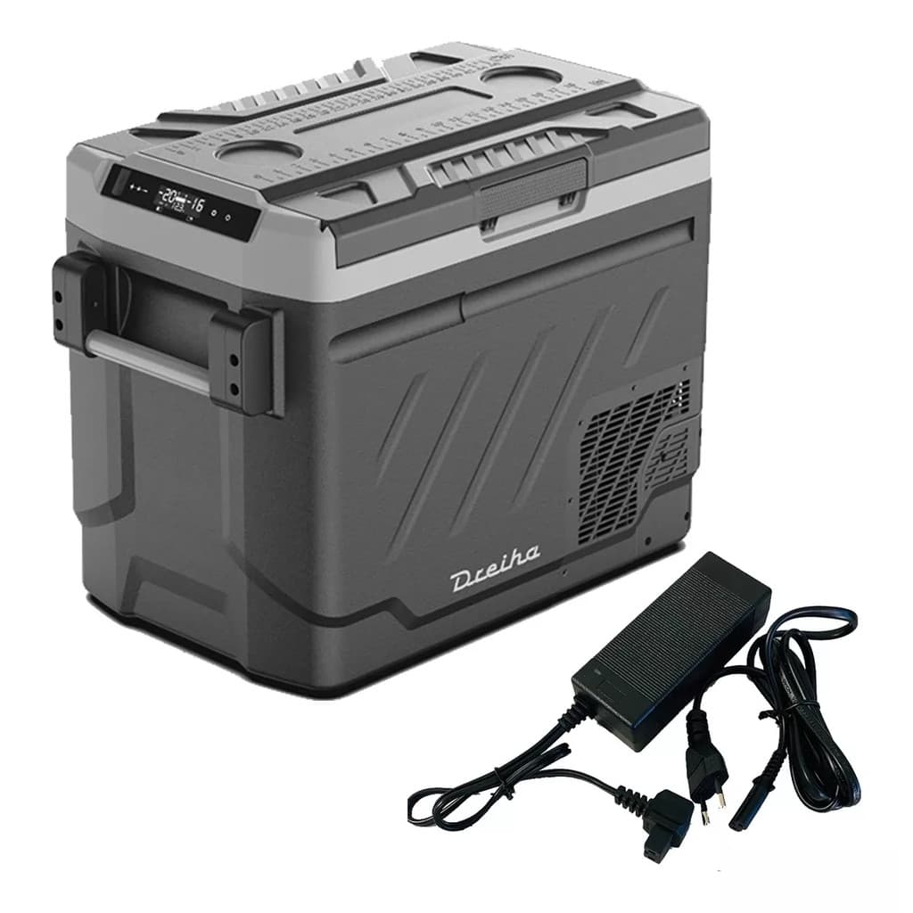 Mini Geladeira Portátil Dreiha 40L Freezer 12/24v 110/220v Cooler elétrico tomada trailer