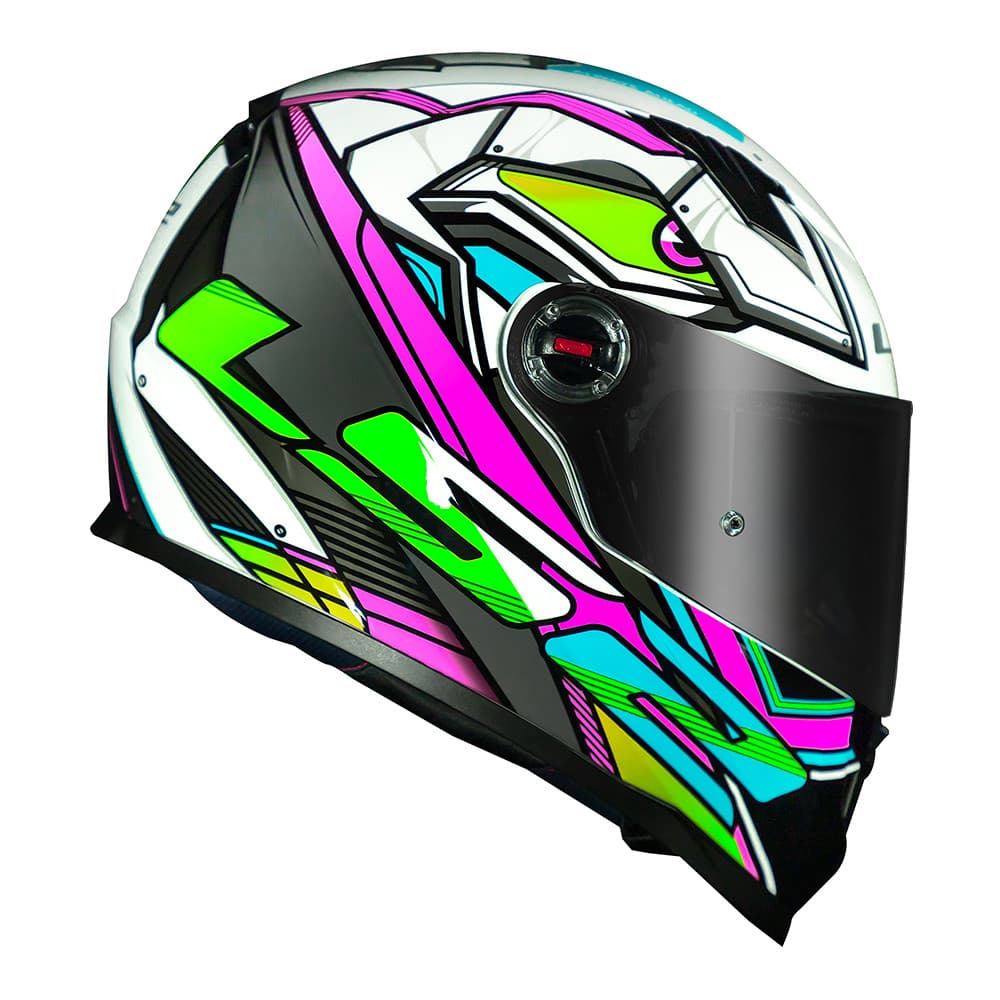 Capacete Feminino e Masculino LS2 FF358 Xdron Rosa Brilhante Fechado