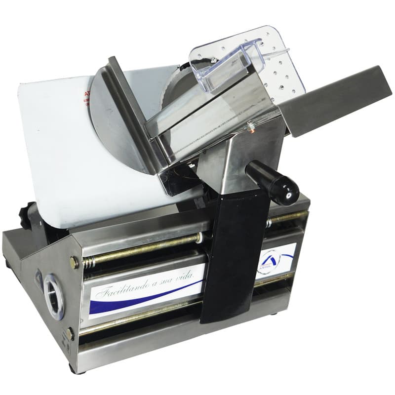 Fatiador Cortador Frios Elétrico Lâmina 170mm Ajuste Espessura Inox Arbel Ftd 178 Mcx