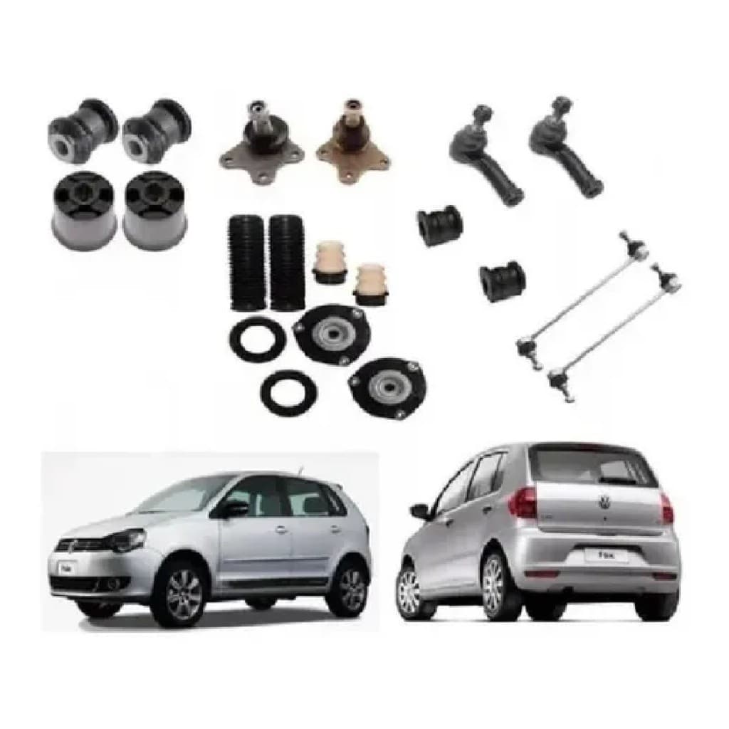 Kit Coxim Bucha Pivo Terminal Bieleta Kit Amort Polo Cros Fox Space-Fox Kit Coxim Bucha Pivo Terminal Bieleta Kit Amort