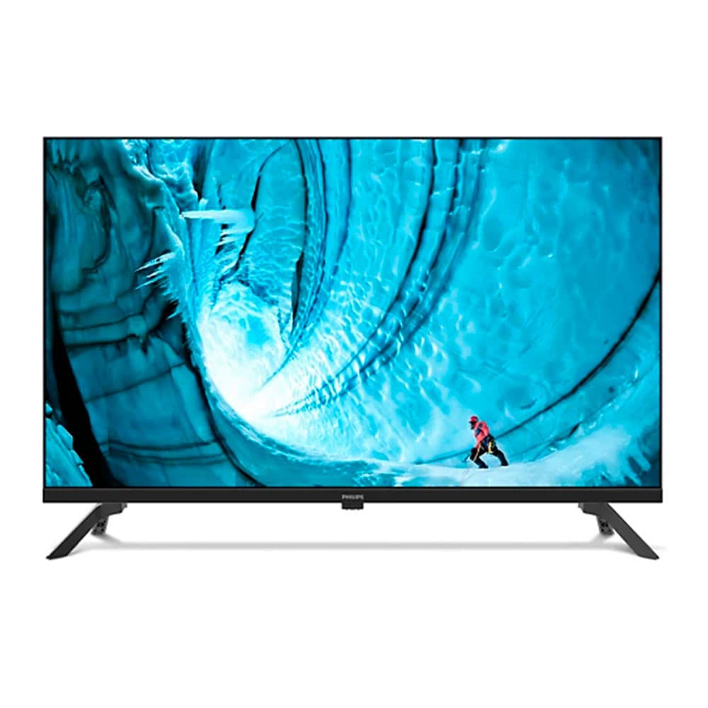 TV Smart Philips 43 polegadas Full HD mostrando imagem de caverna azul