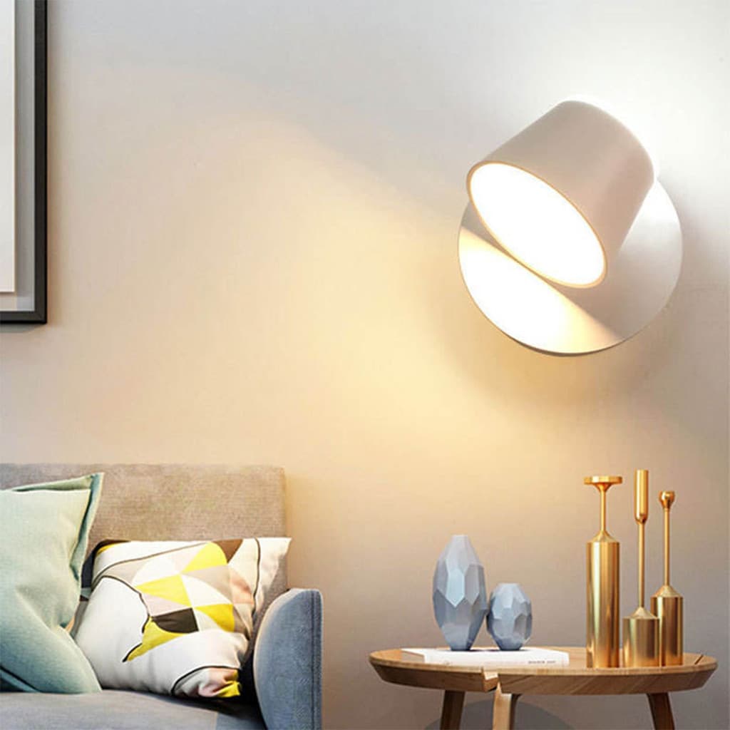 Arandela LED moderna em forma de lua crescente para sala ou quarto
