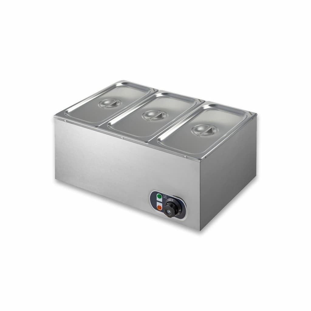 Rechaud aquecido elétrico 3 Cubas Zepper ZPRC03 em aço inoxidável