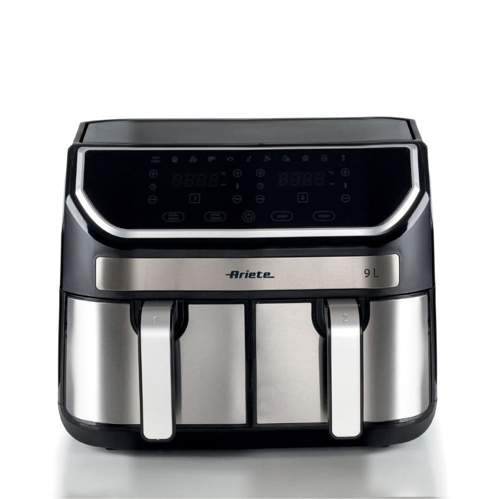 Fritadeira Elétrica Ariete com Cesto Duplo 9 Litros - Preto e Prata