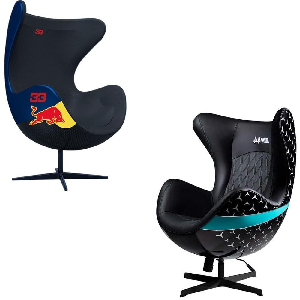 Conjunto Poltronas Decorativas Egg Chair RB Nº33/Hamilton Nº44 G53 - Gran Belo