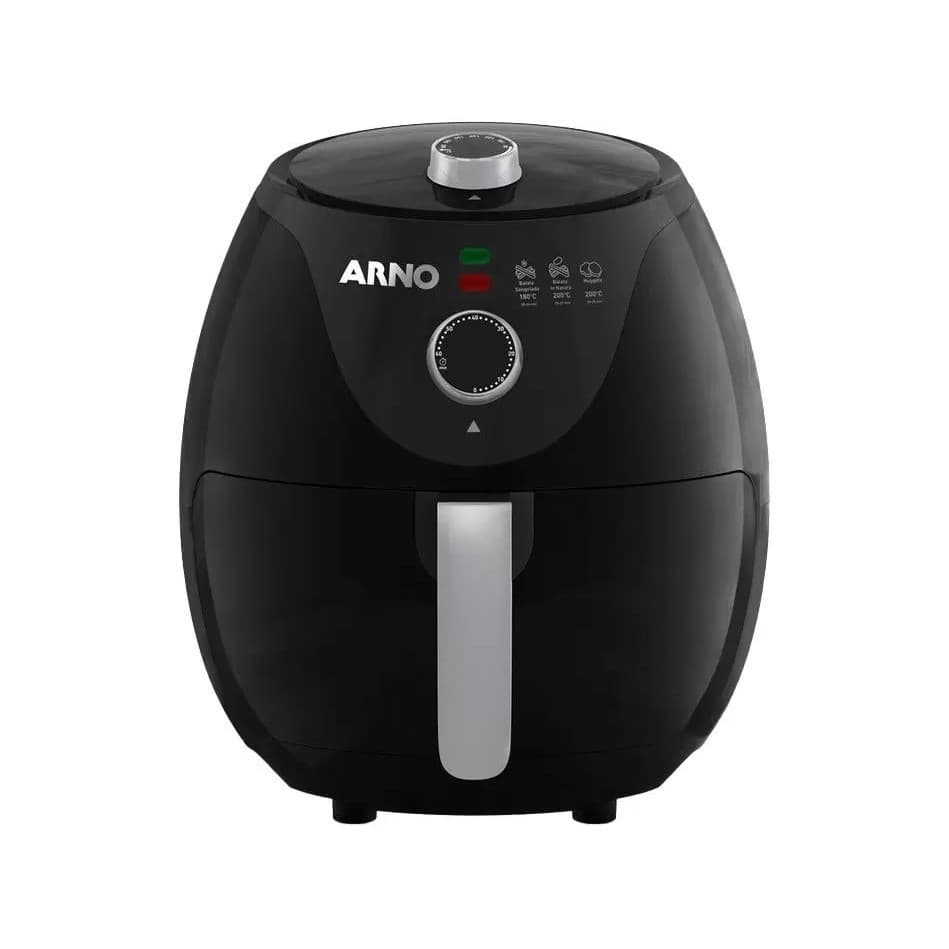 Fritadeira a ar Arno Easy Fry 3,2L preta, contra fundo branco