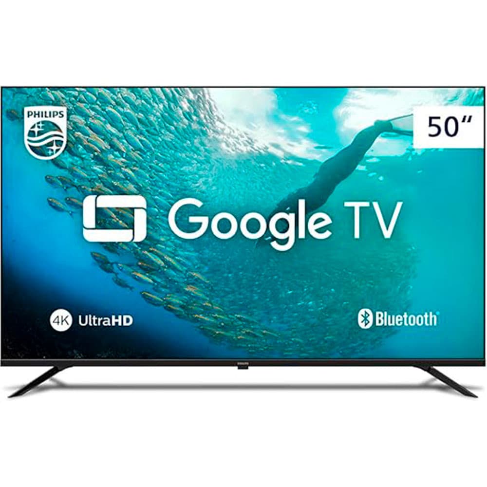 Televisão Smart Philips PUG7019 50 Polegadas 4K UltraHD com Google TV e Bluetooth