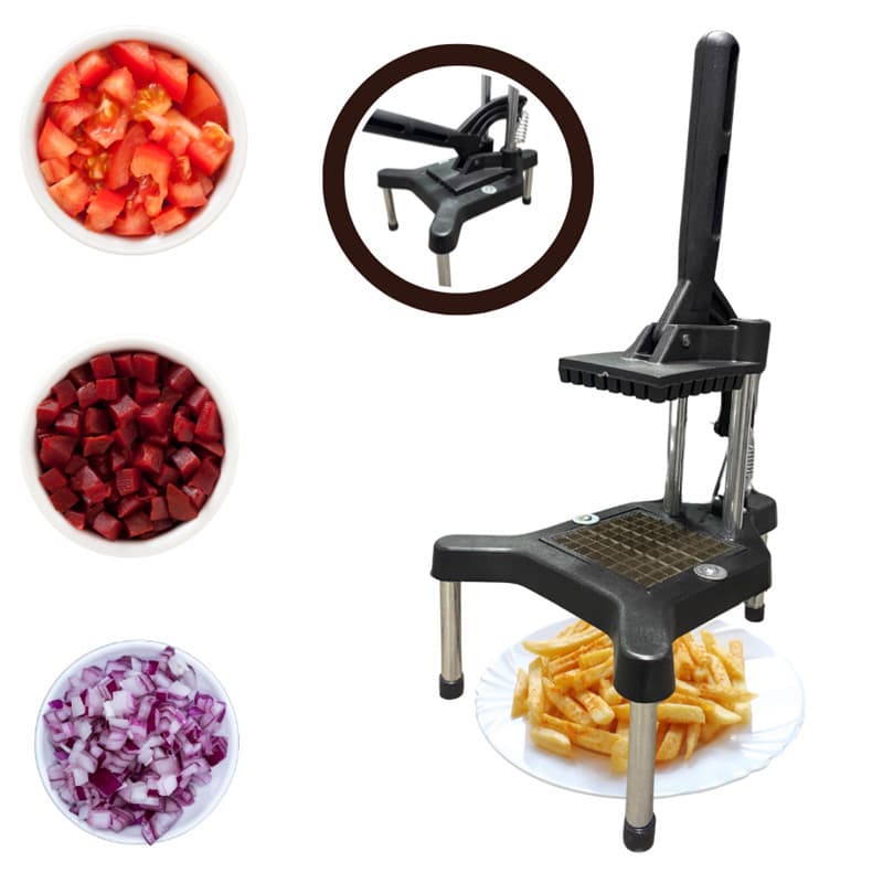 Picador Industrial para Batata Palito e Legumes com Exemplos de Corte