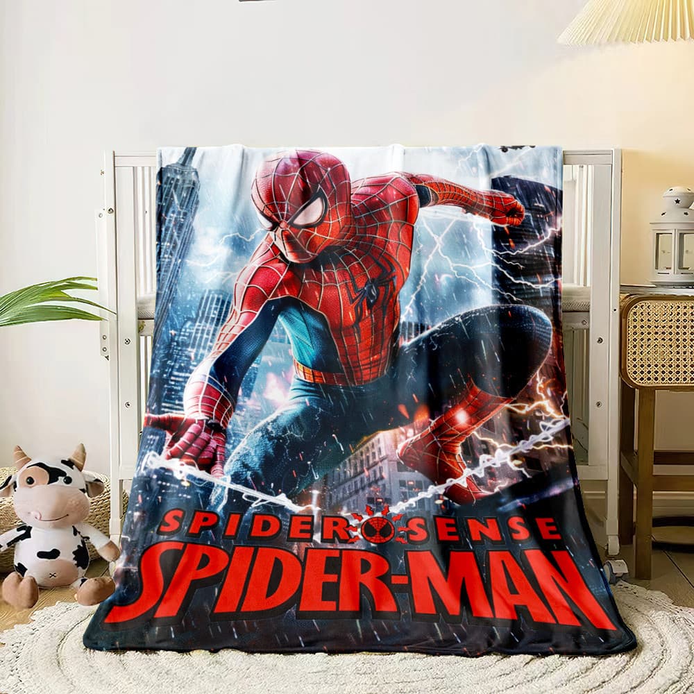 Cobertor De Flanela Estampado HD Do Homem-Aranha Para Sofá-Camas Salas De Estar Viagem Presentes Cobertores De Presente 