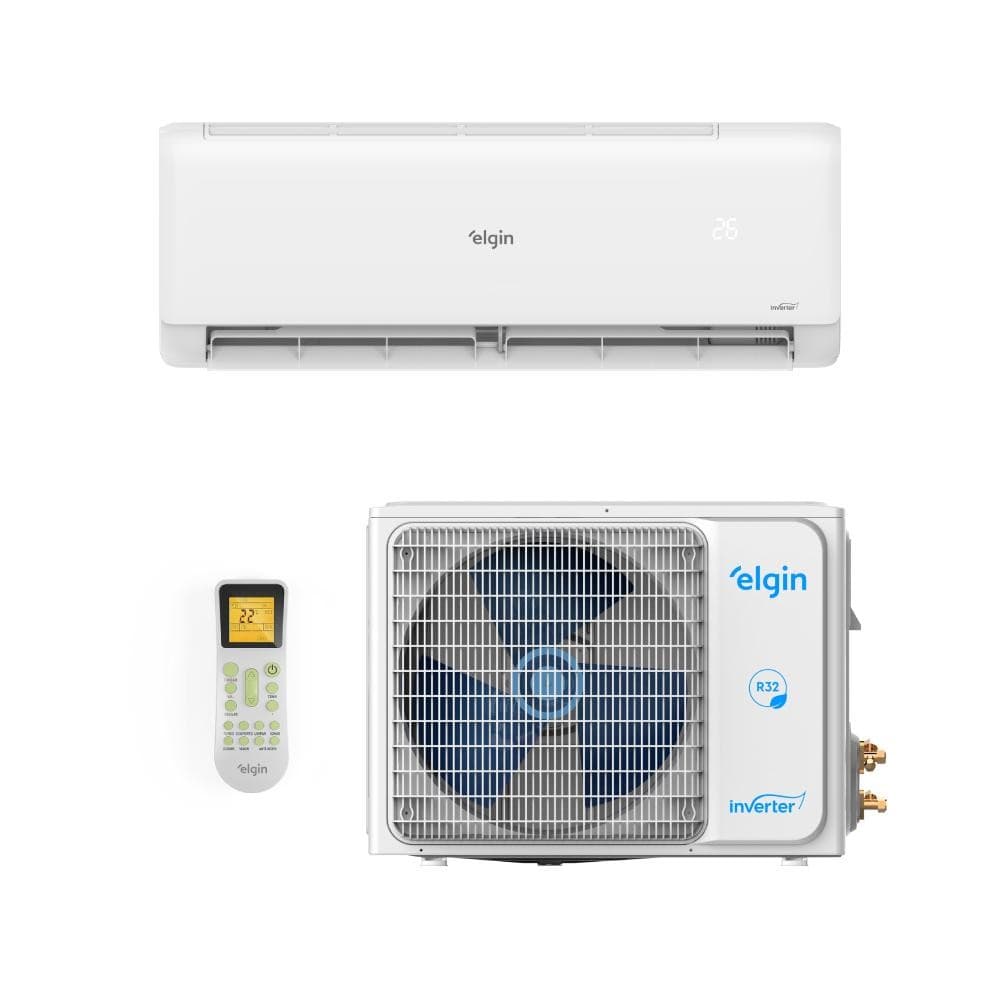 Ar condicionado split inverter Elgin Eco II 30000 BTUS, branco, com controle remoto