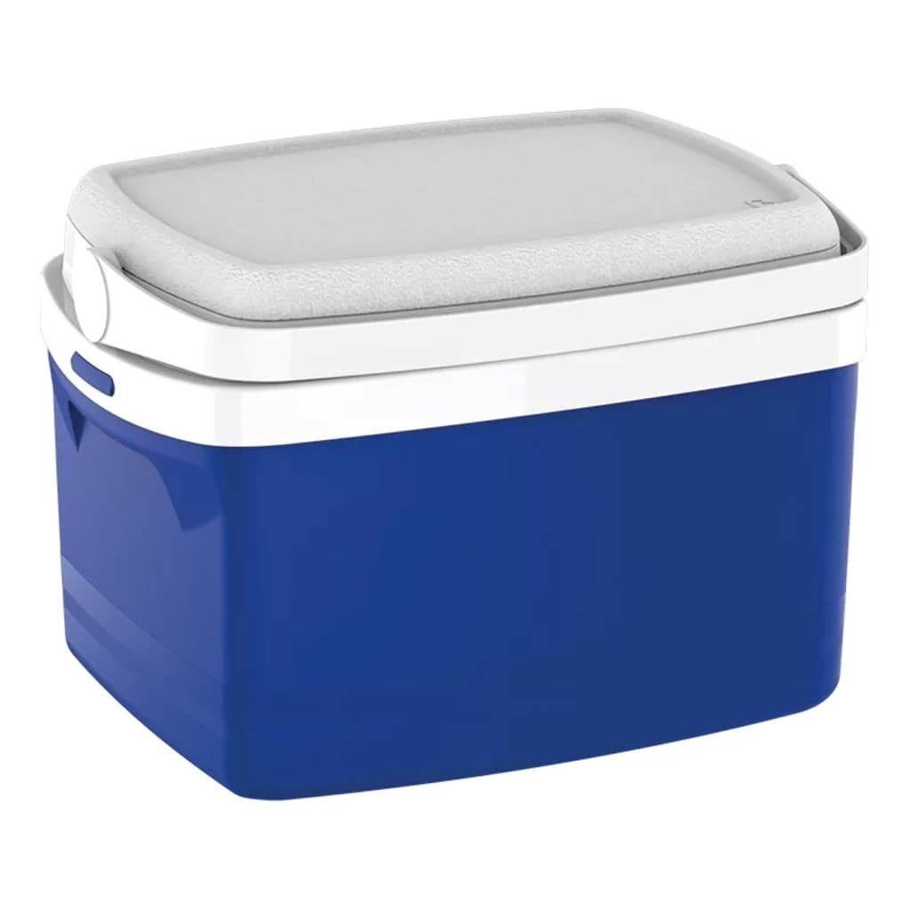 Caixa Termica Cooler 12l Alça Média 18 Latas Azul Soprano