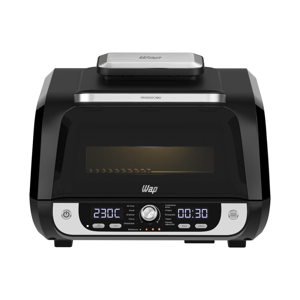 Fritadeira Elétrica Wap AirFryer Barbecue Digital 12 em 1 1700W - 127V com display digital