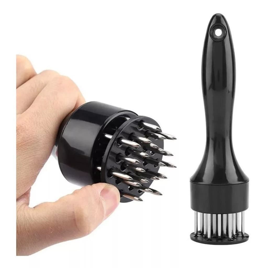 Amaciador De Carne Manual Churrasco Furador Bife Carne Preto