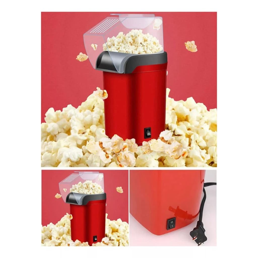 Pipoqueira Elétrica A Vapor Livre de Óleo Cor Vermelha1200w 110/220 Volts