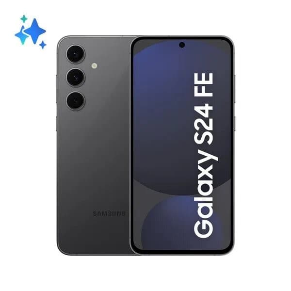 Smartphone Samsung Galaxy S24 FE 5G 256GB Grafite com câmera tripla na parte traseira