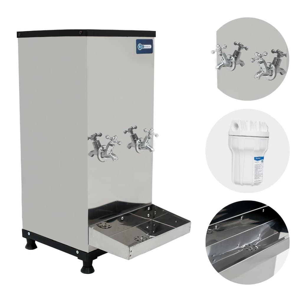 Bebedouro Industrial Bancada 25 Litros 2 Torneiras KX02B Knox com Filtro de Água