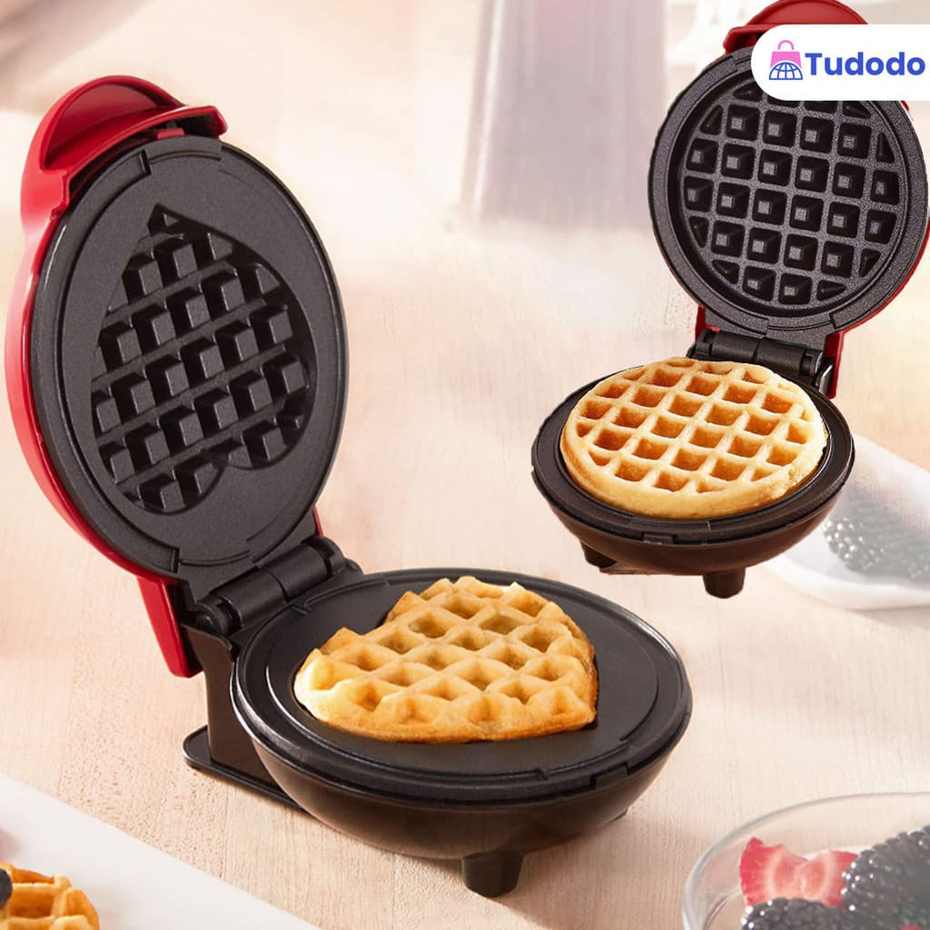 Máquina Para Fazer Waffle Pequena Portátil 110v 350w mini lanche elétrico weifol