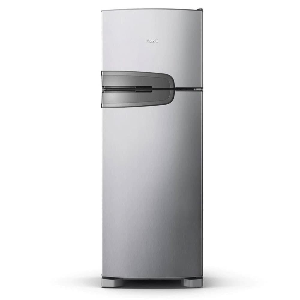 Refrigerador Consul Evox 2 Portas Frost Free 340L com Freezer 72L, cor aço inoxidável