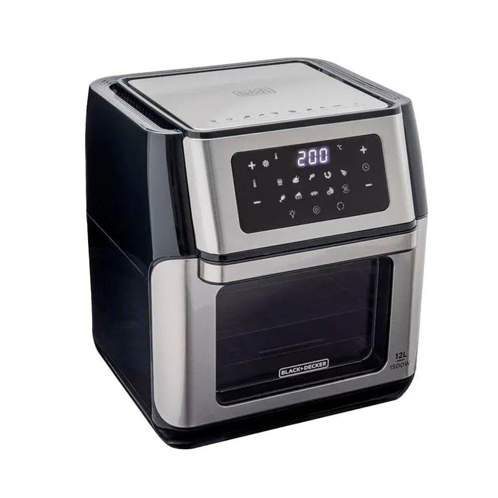 Fritadeira Air Fryer Black Decker 12L AFO12G Preto/Inox com display digital