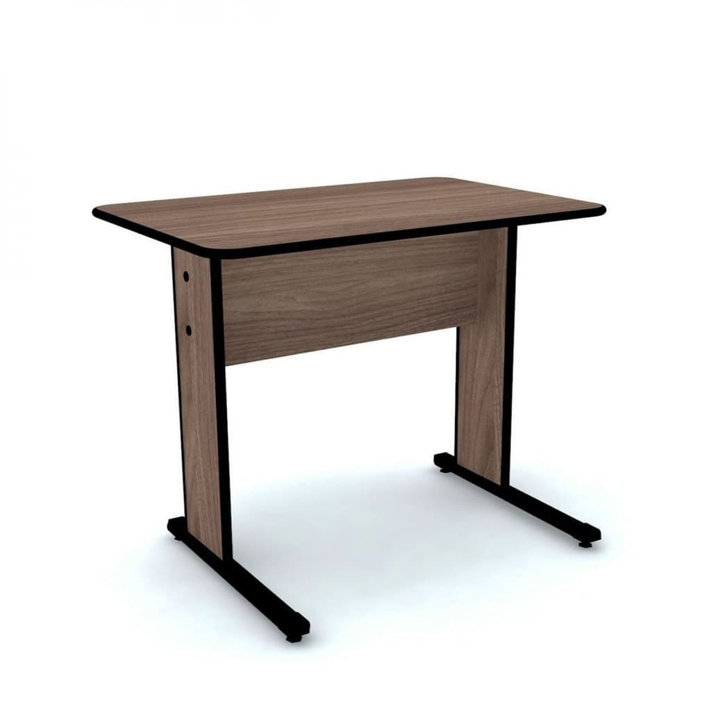 Escrivaninha Mesa Escritório Secretária 92cm Maxxi Preto/Walnut