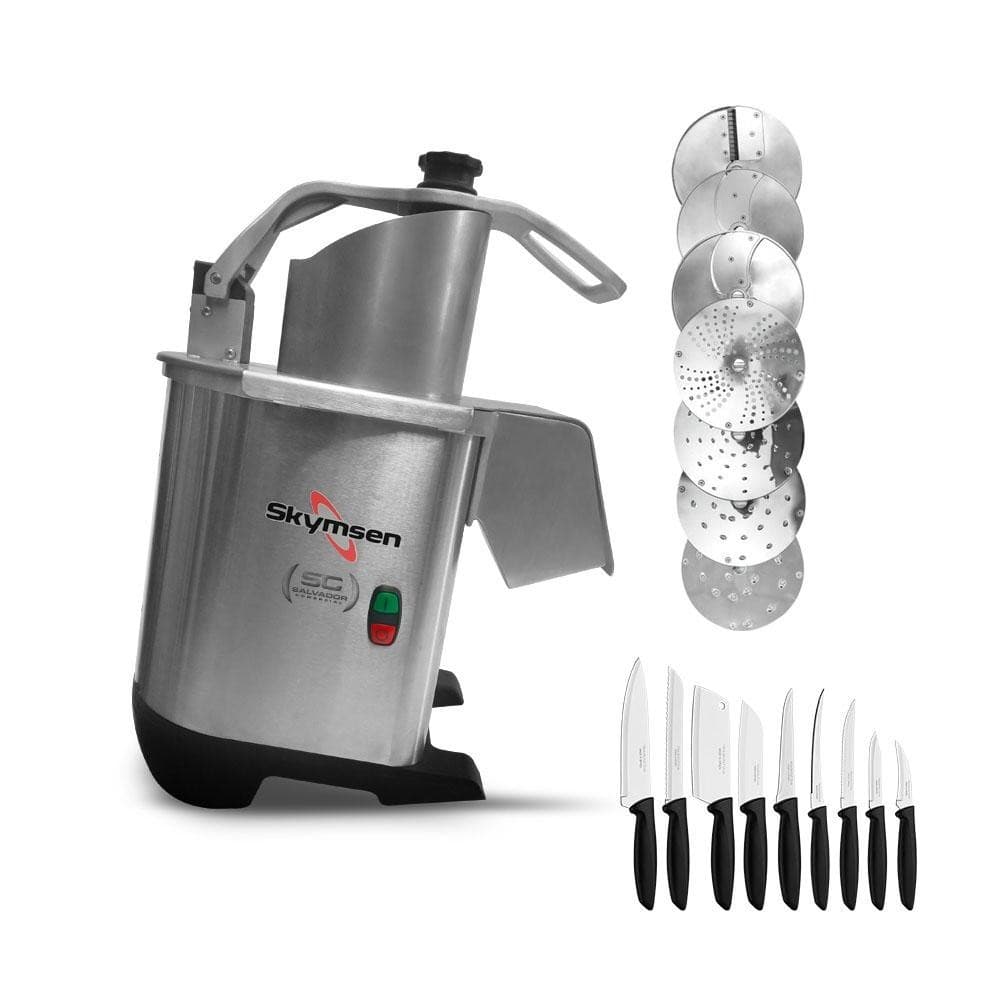 Processador de Alimentos Skymsen PA7 PRO com 7 Discos e Jogo de Facas 9 Peças