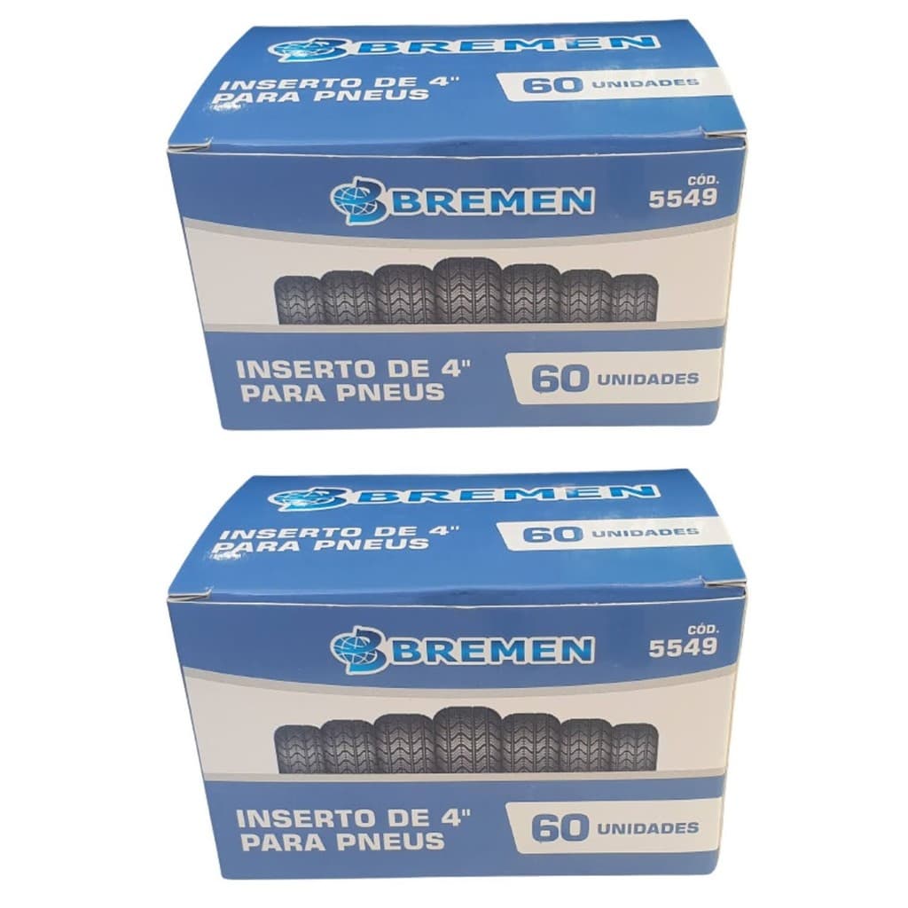 Caixas de reparos para pneus Bremen, 60 unidades cada, código 5549 e 5549