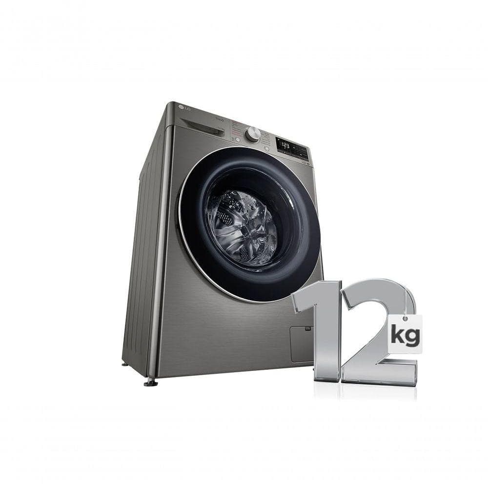 Lava e Seca Smart LG VC4 12kg Inox Look Com Inteligência Artificial AIDD CV5012PC4 110v