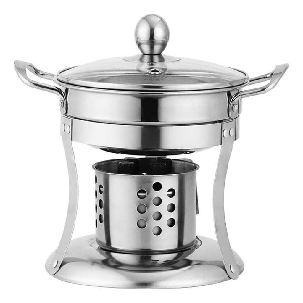 Rechaud Redondo 1,5 L 27x23cm Pequeno Inox Servir Mesa Festa