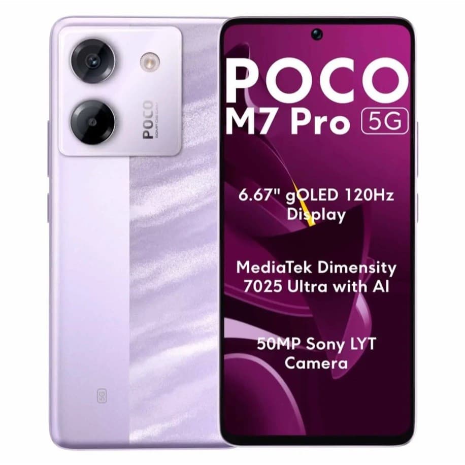 Celular Xiaomi Poco M7 Pro 5G 256GB / 512GB Ram Versão Global (COM CAPINHA E PELÍCULA DE CORTESIA)