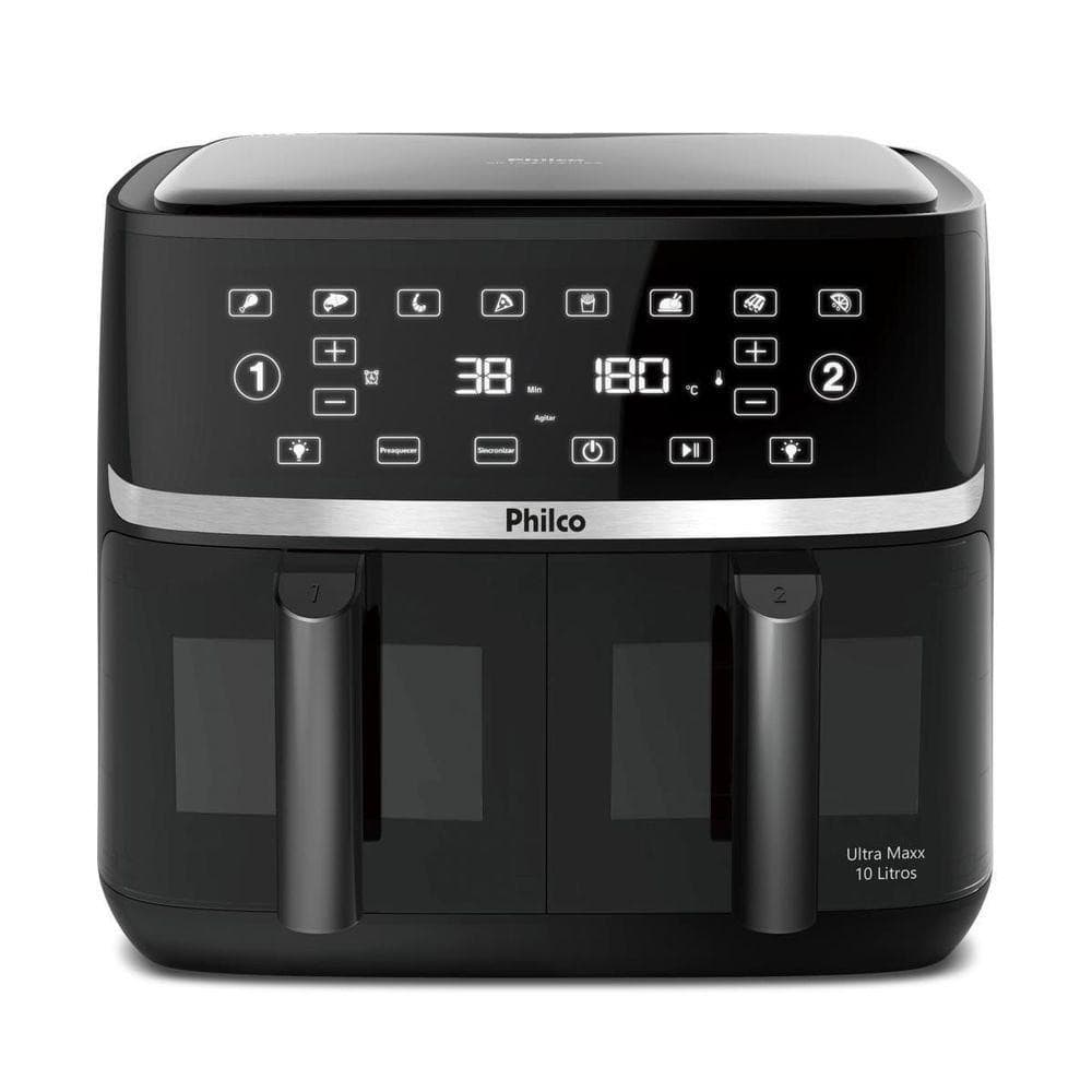 Fritadeira Philco 10L Cesto Duplo 2000W PAF10A 110V preta