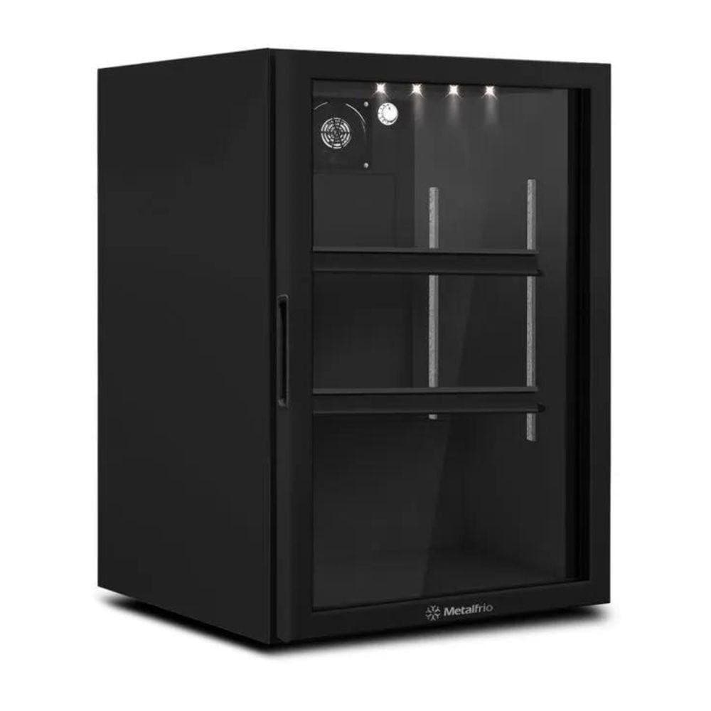 Refrigerador pequeno preto Metalfrio 115 litros 110v