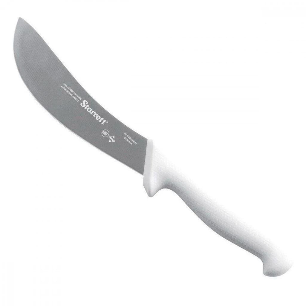 Faca de carne curva estreita Starrett 6 polegadas com cabo branco