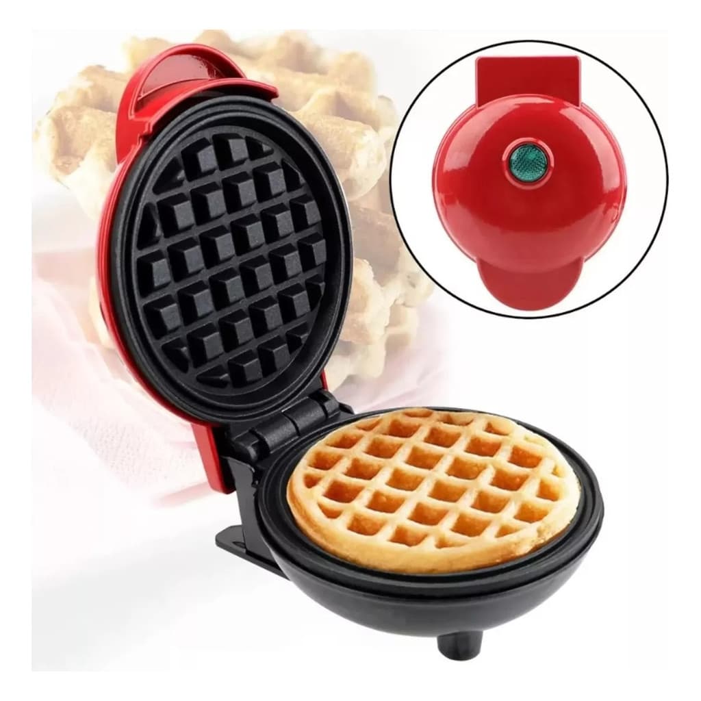 Maquina de Waffle Elétrica 110v Compacta Profissional Mini 550w