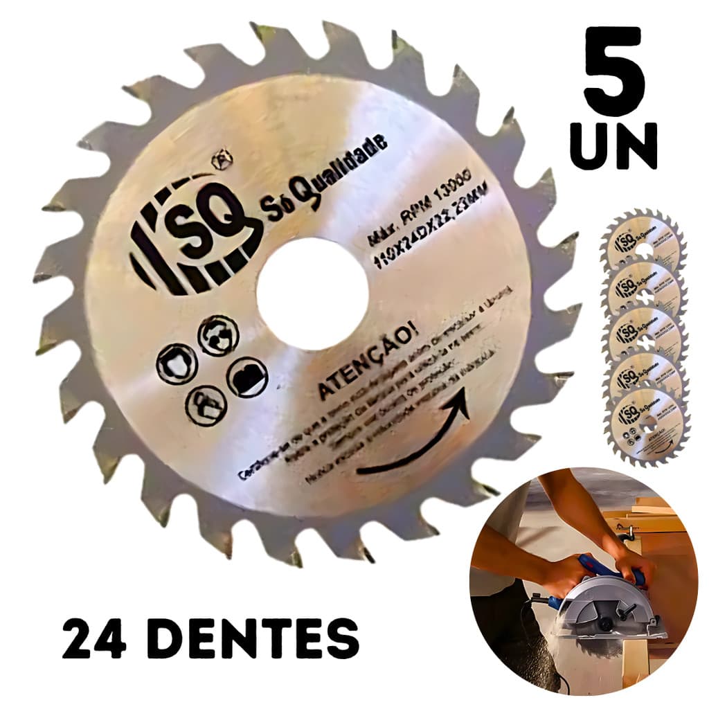 Disco de corte para serra circular 24 dentes 4 polegadas