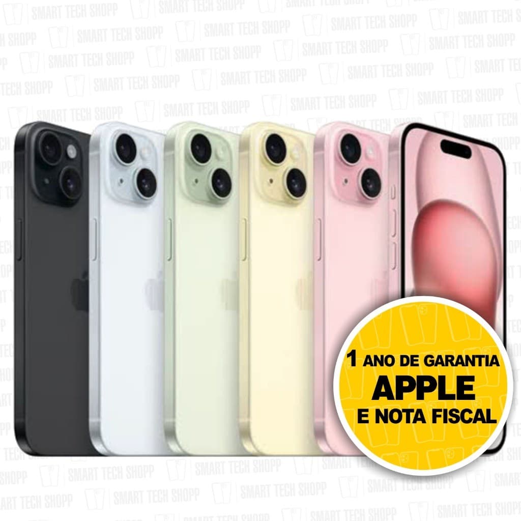 iPhone 15 em várias cores com garantia e nota fiscal