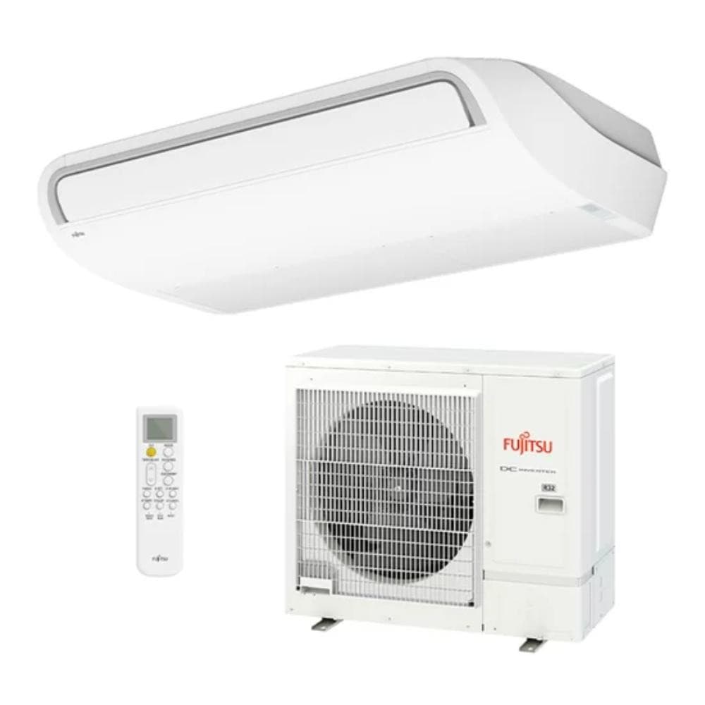 Ar condicionado Fujitsu teto 31000 Btus, branco, com controle remoto, fundo branco