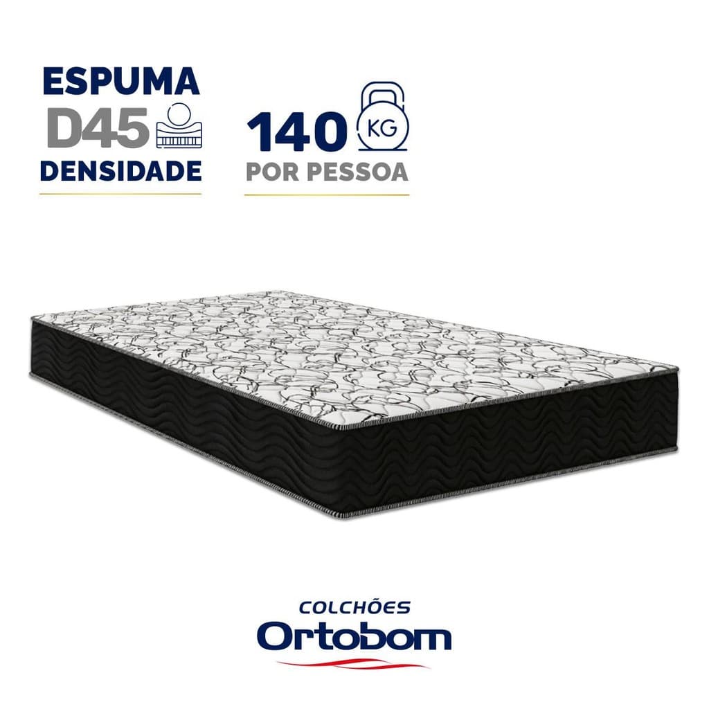 Colchão de Espuma D45 Ortobom Airtech 150 D45 Solteiro 78cm